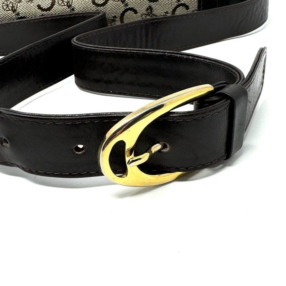 Celine Vintage 70s Carriage Monogram Canvas & Leather Horse Carriage Crossbody - Picture 14 of 15